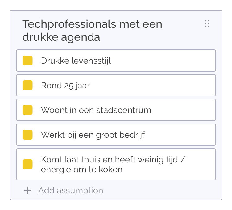 Kenmerken nieuwe klantensegment