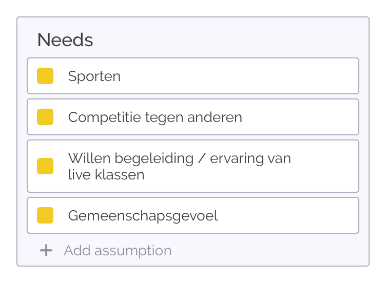 Pelotons behoeften & opportuniteiten