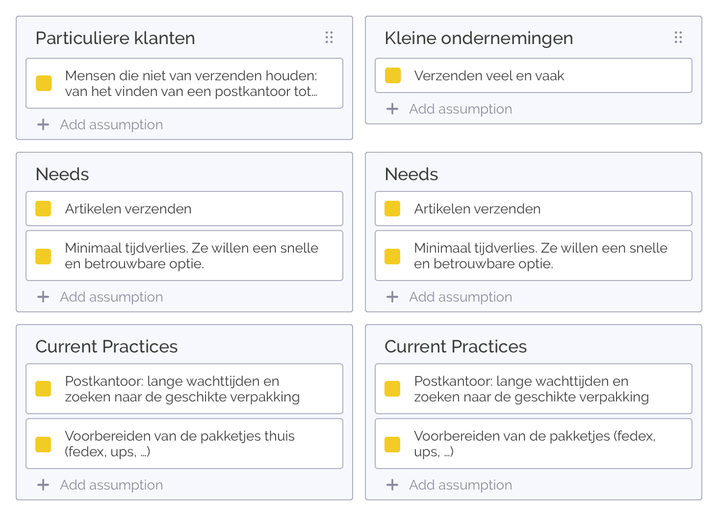Twee doelsegmenten