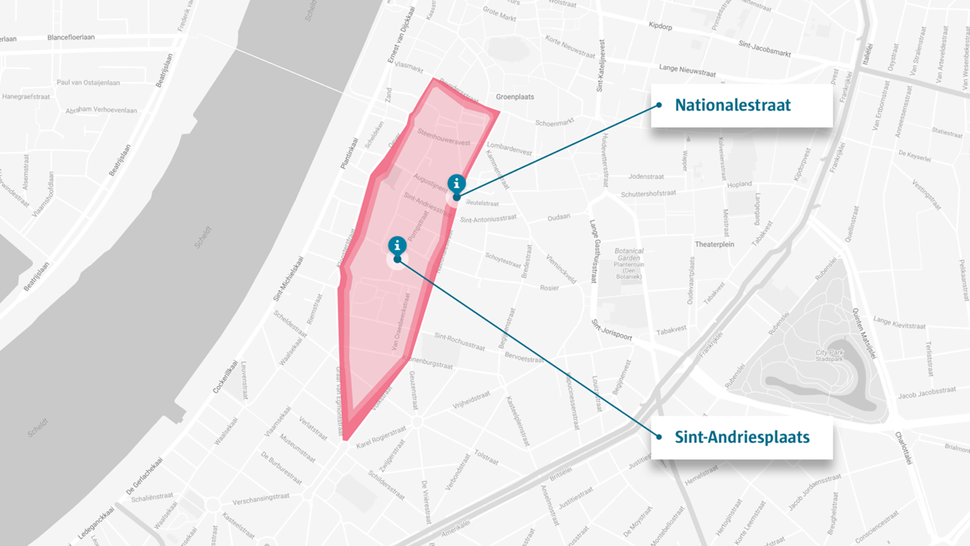 Kaart Antwerp Smart Zone