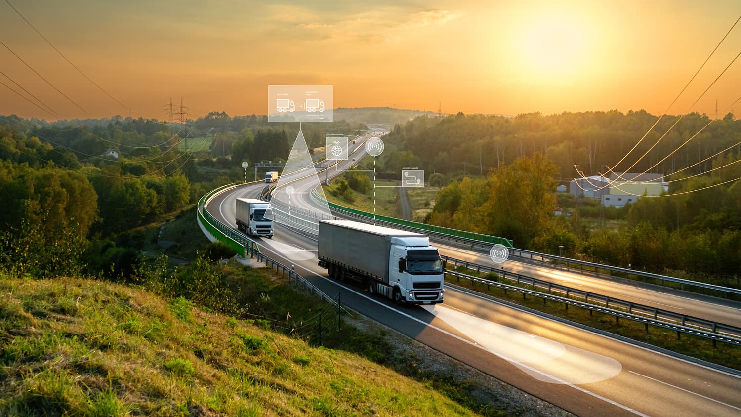 connectiviteit tussen vrachtwagens