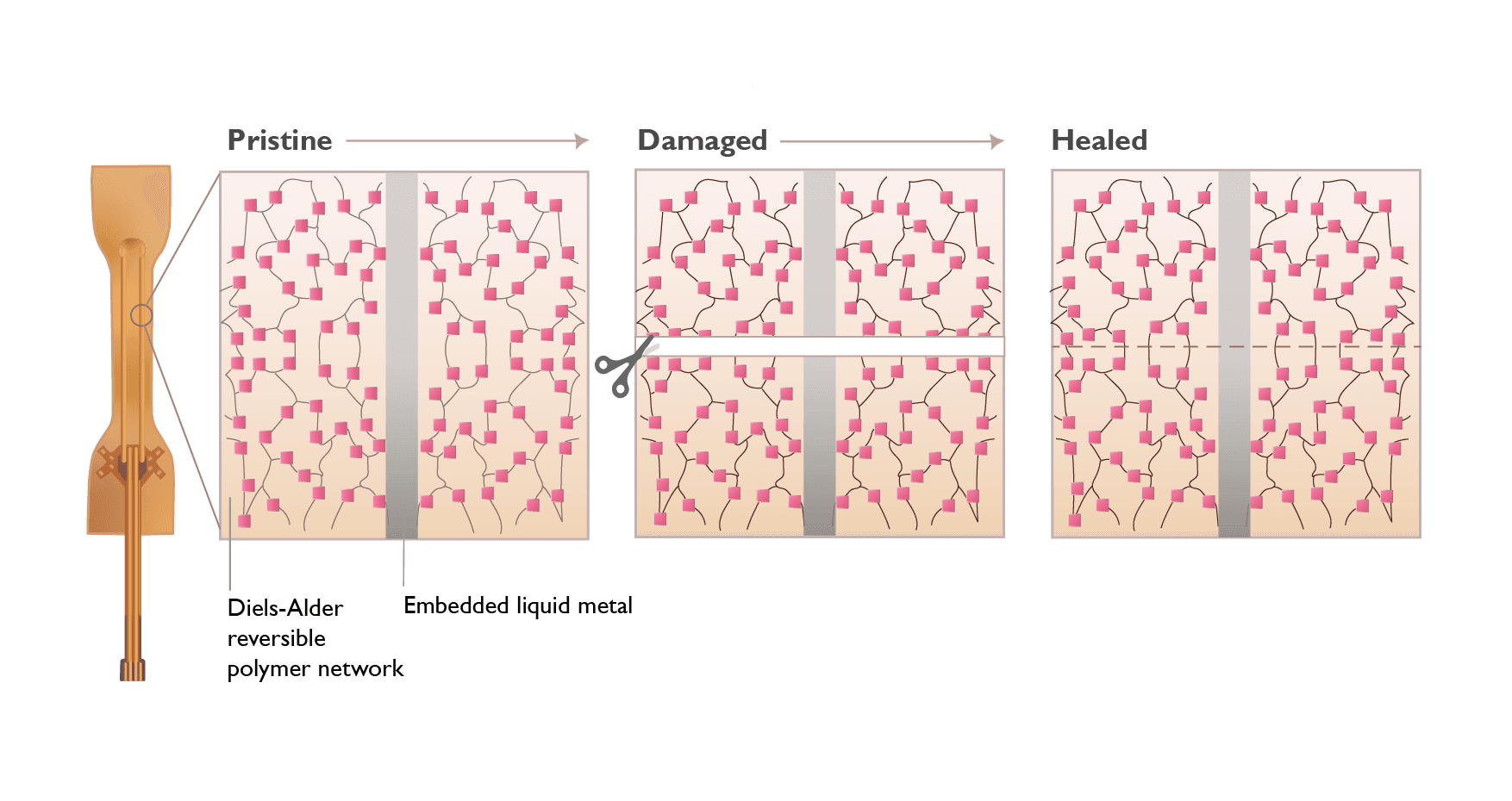 Article Self-healing sensor
